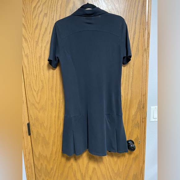 SAGE COLLECTIVE WOMENS BLACK TENNIS DRESS SZ M POLO GOLF ZIPPERED POCKETS EUC - Picture 6 of 6